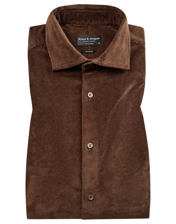 BS Horten casual modern fit Skjorta - Brown