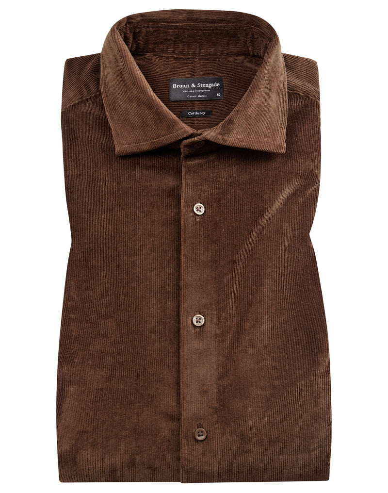 BS Horten casual modern fit Skjorta - Brown
