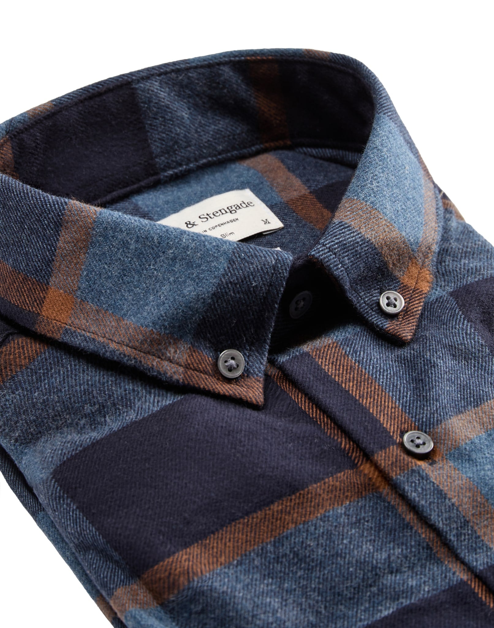 BS Lillestrøm casual slim fit skjorta - Mörkblå