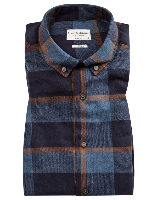 BS Lillestroem casual slim fit Skjorta - Dark Blue