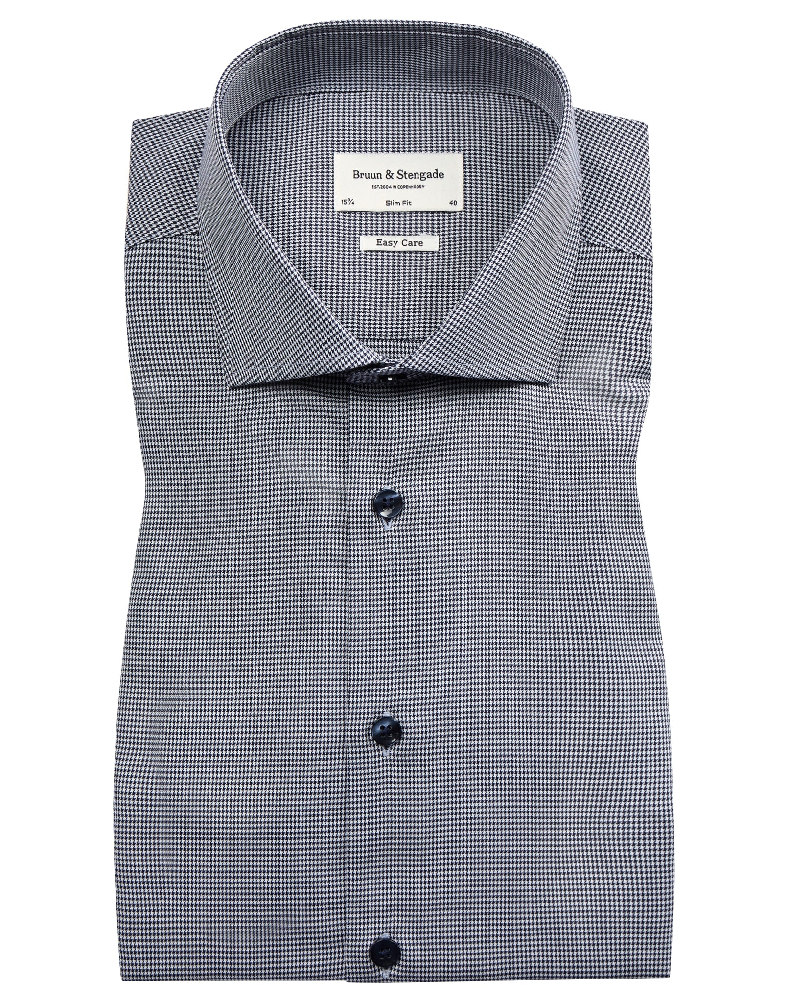 BS Omar slim fit Skjorta - Dark Blue