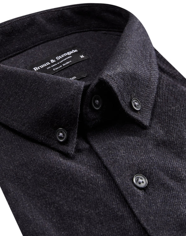 BS Tromsoe casual slim fit Skjorta - Charcoal