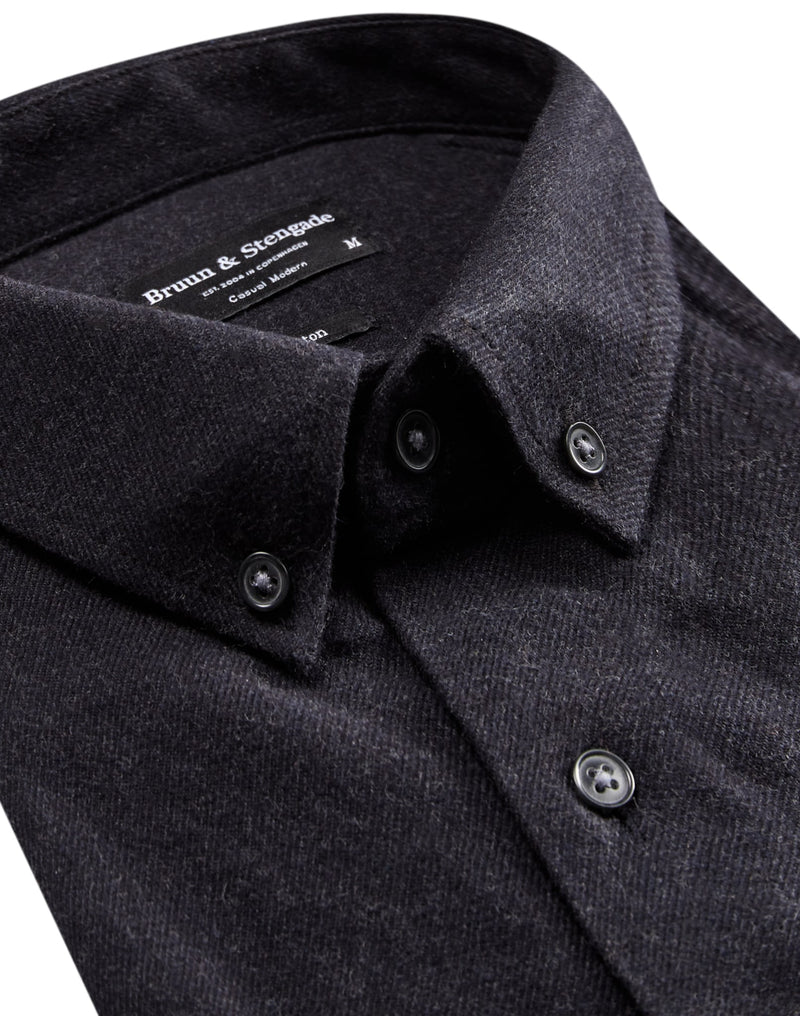 BS Tromsoe casual slim fit Skjorta - Charcoal