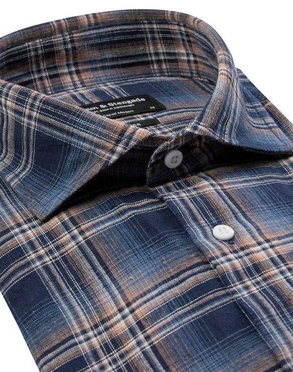 BS Pierre Casual Modern Fit Skjorta - Dark Blue