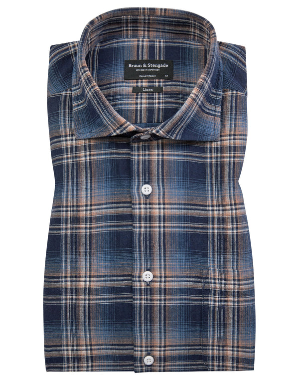 BS Pierre Casual Modern Fit Skjorta - Dark Blue