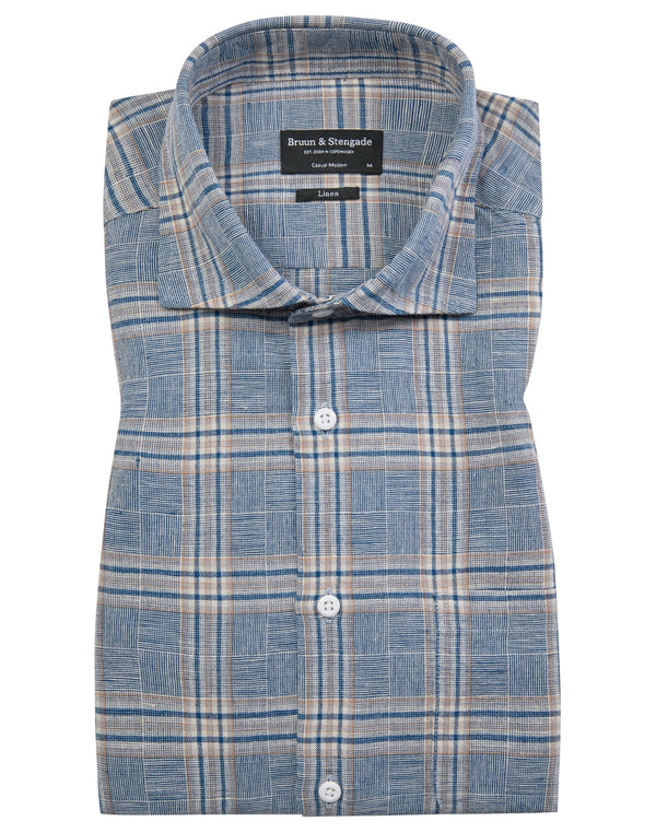 BS Sebastian Casual Modern Fit Skjorta - Blue
