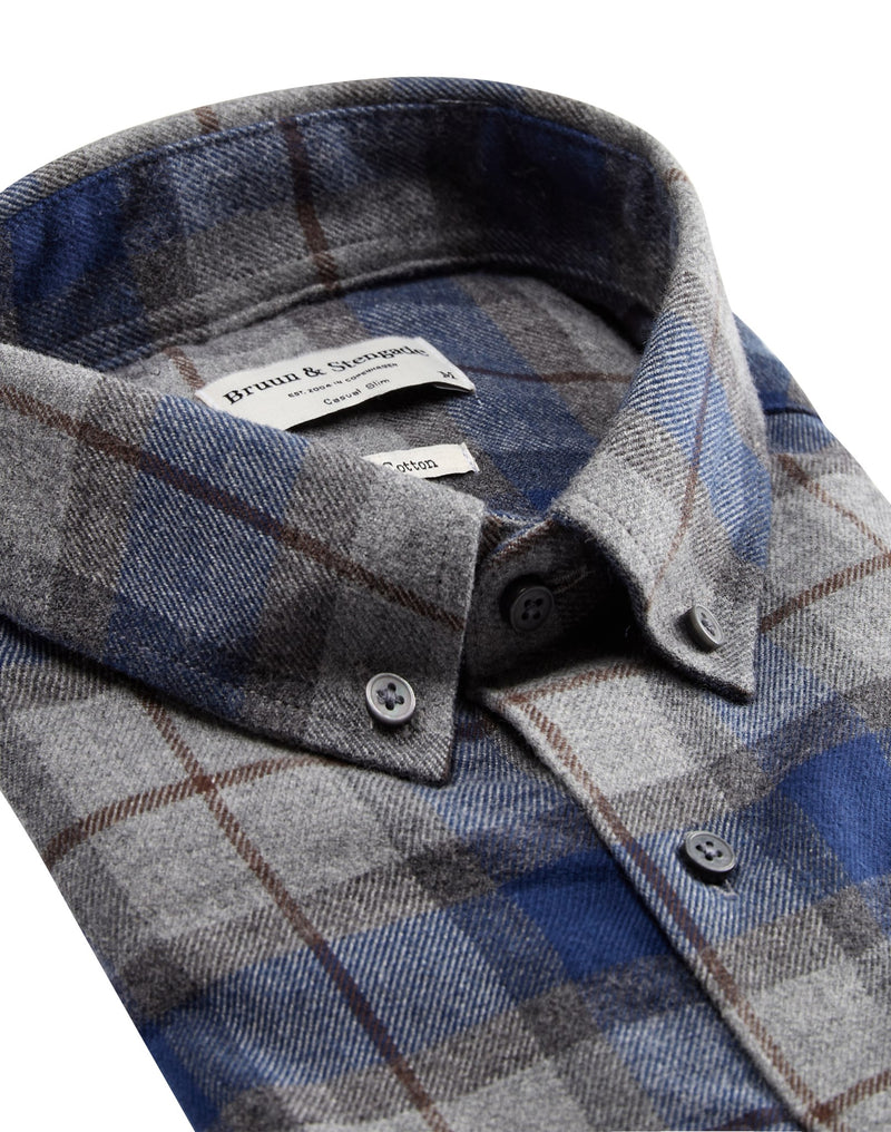 BS Skien casual slim fit Skjorta - Blue