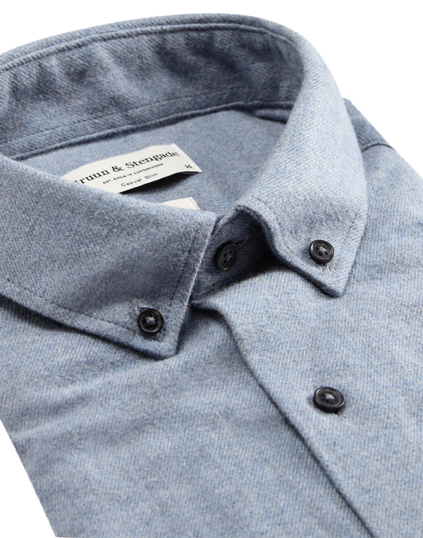 BS Tromsoe casual slim fit Skjorta - Light Blue