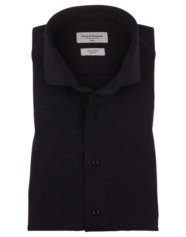 BS Bardet Slim Fit Skjorta - Dark Blue