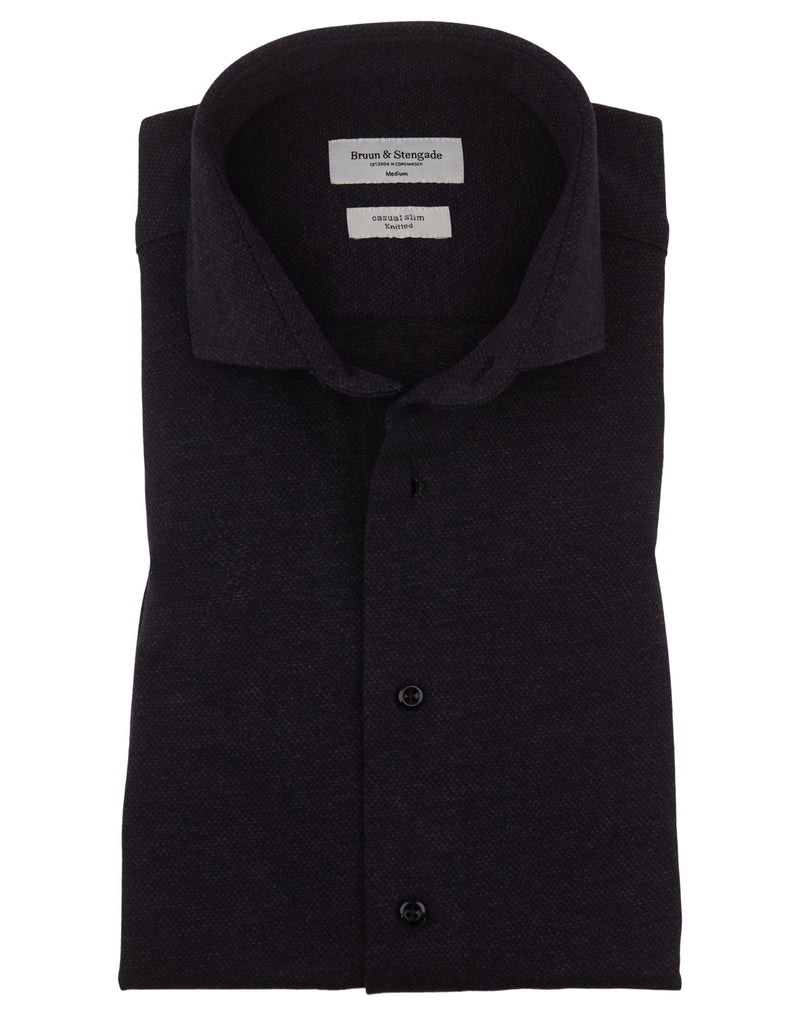 BS Bardet Slim Fit Skjorta - Dark Blue