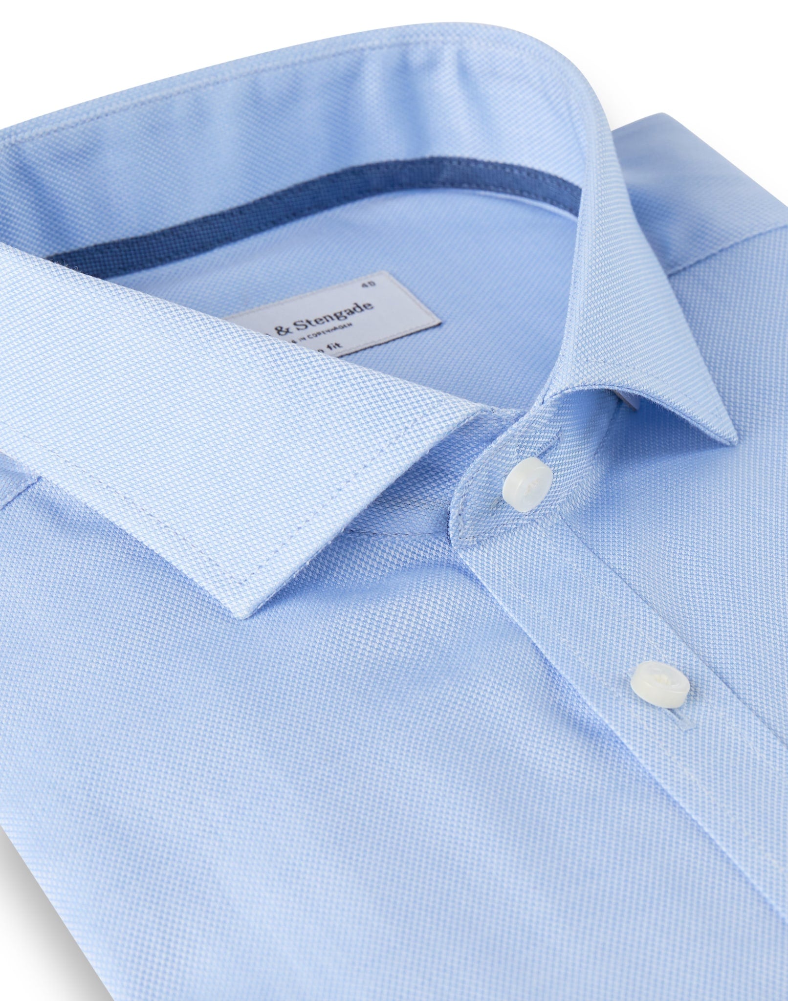 BS Basswood Slim Fit Skjorta - Light Blue