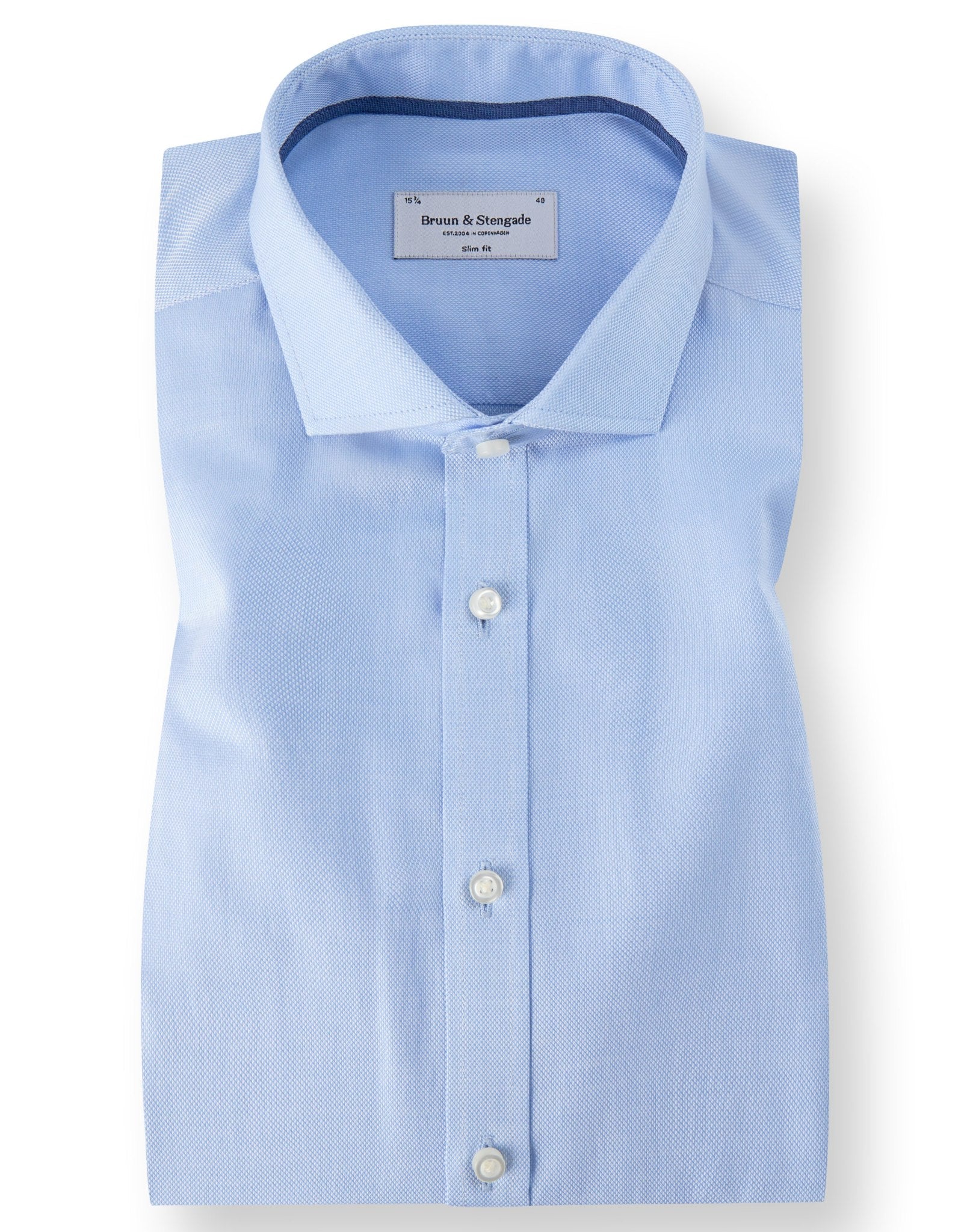 BS Basswood Slim Fit Skjorta - Light Blue
