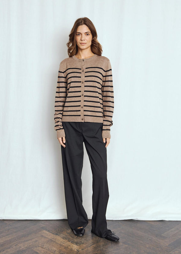 BS Kjersti Regular Fit Stickat - Brown/Black