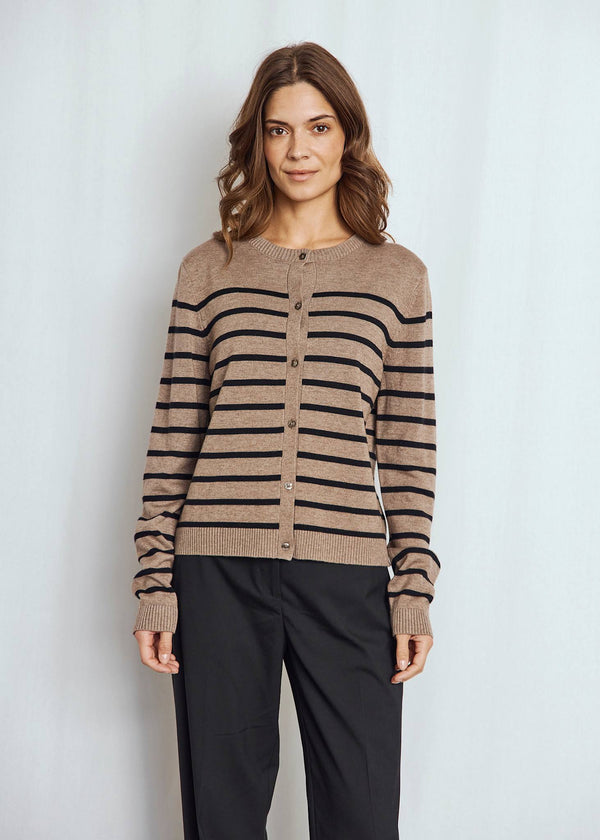 BS Kjersti Regular Fit Stickat - Brown/Black