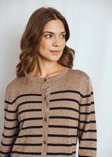 BS Kjersti Regular Fit Stickat - Brown/Black