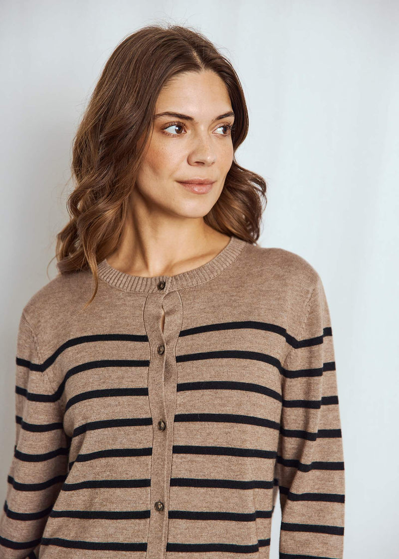 BS Kjersti Regular Fit Stickat - Brown/Black