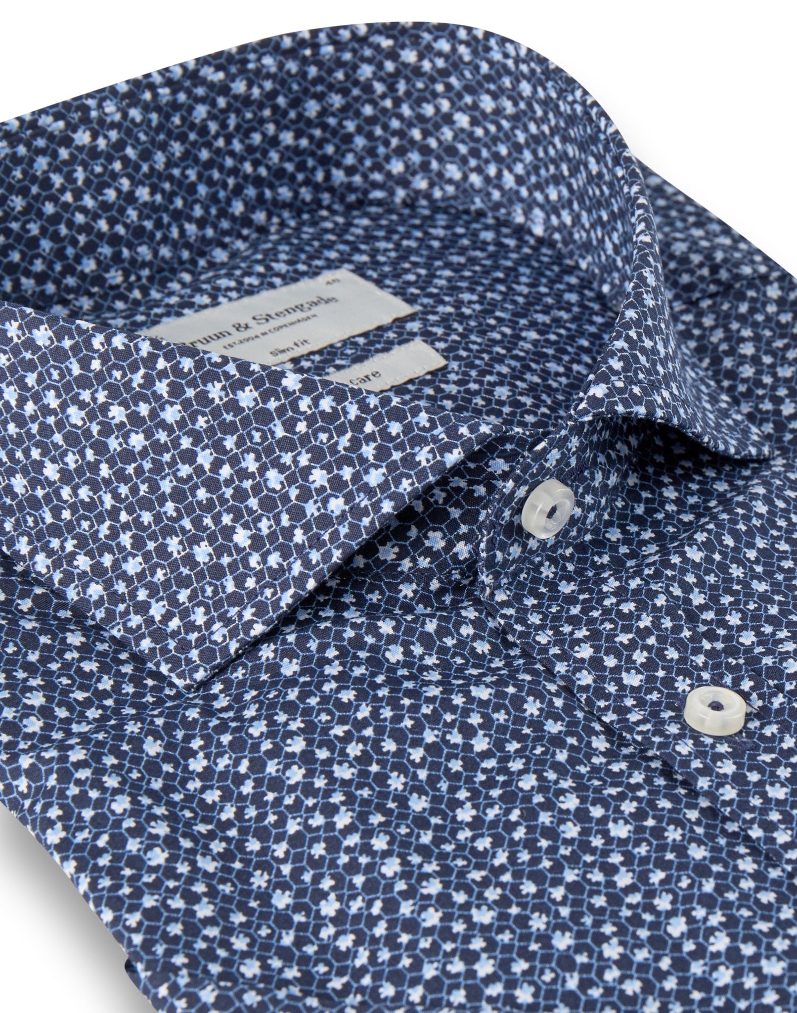 BS Braddock Slim Fit Skjorta - Dark Blue