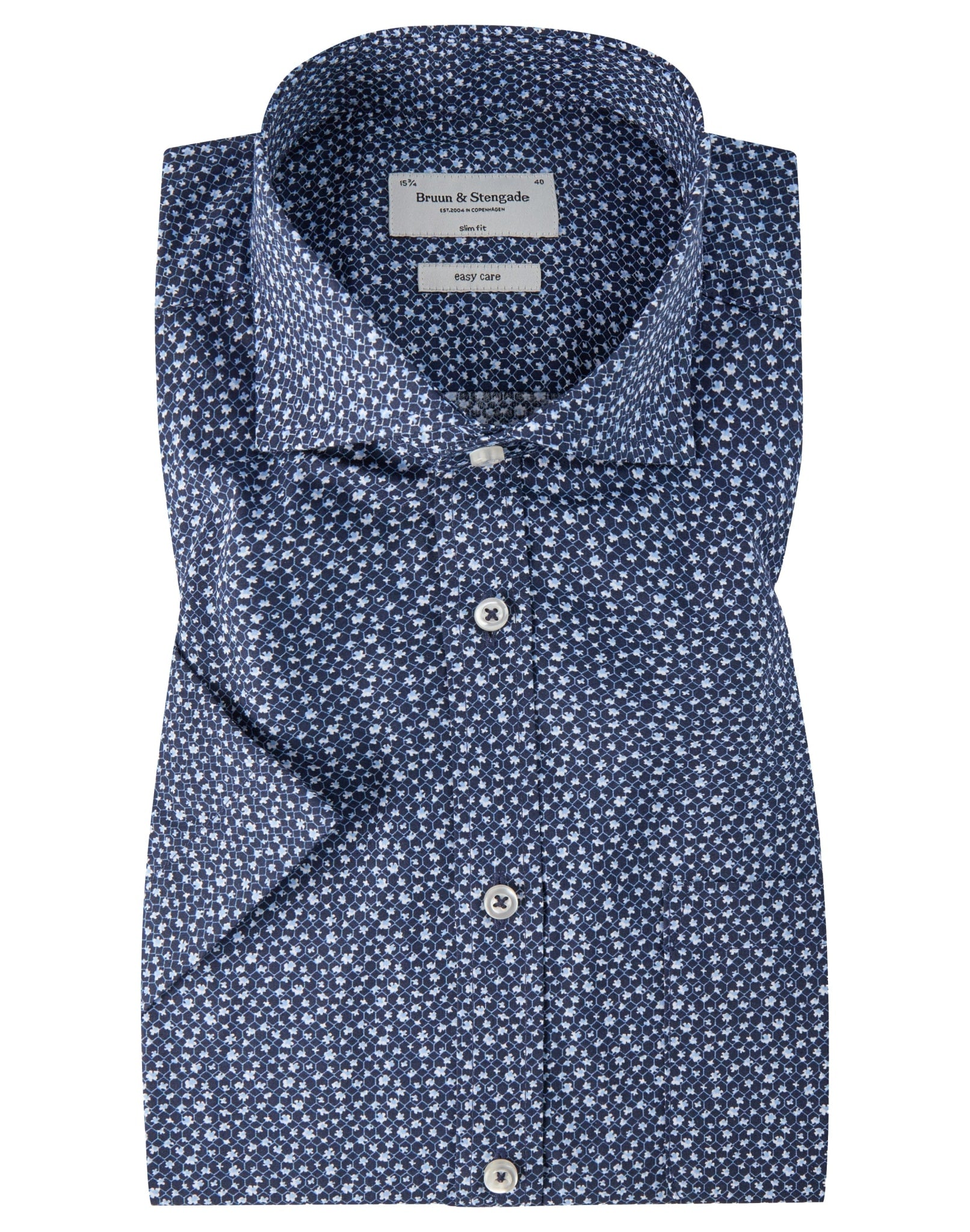 BS Braddock Slim Fit Skjorta - Dark Blue