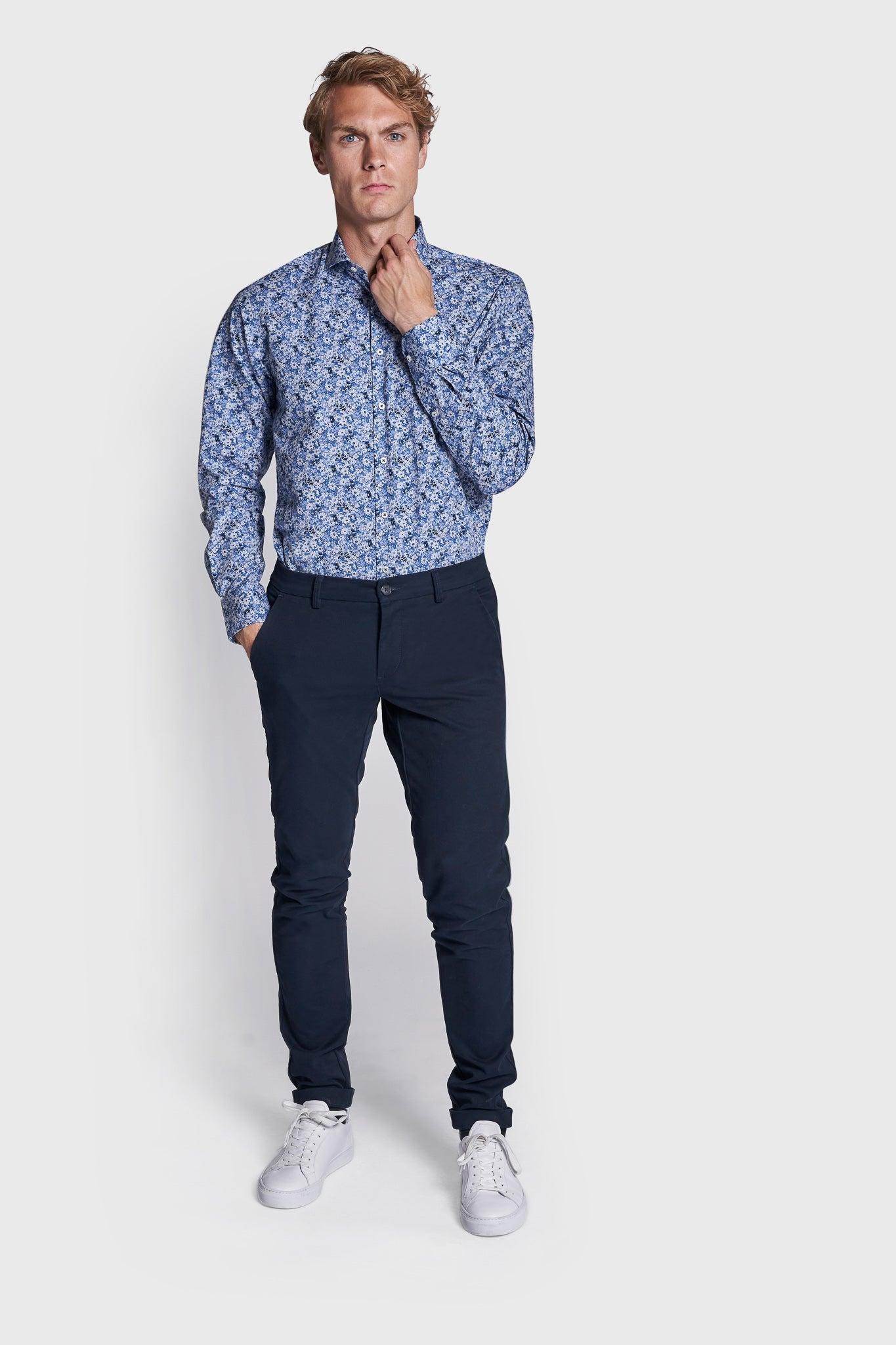 BS Celso Modern Fit Skjorta - Blå