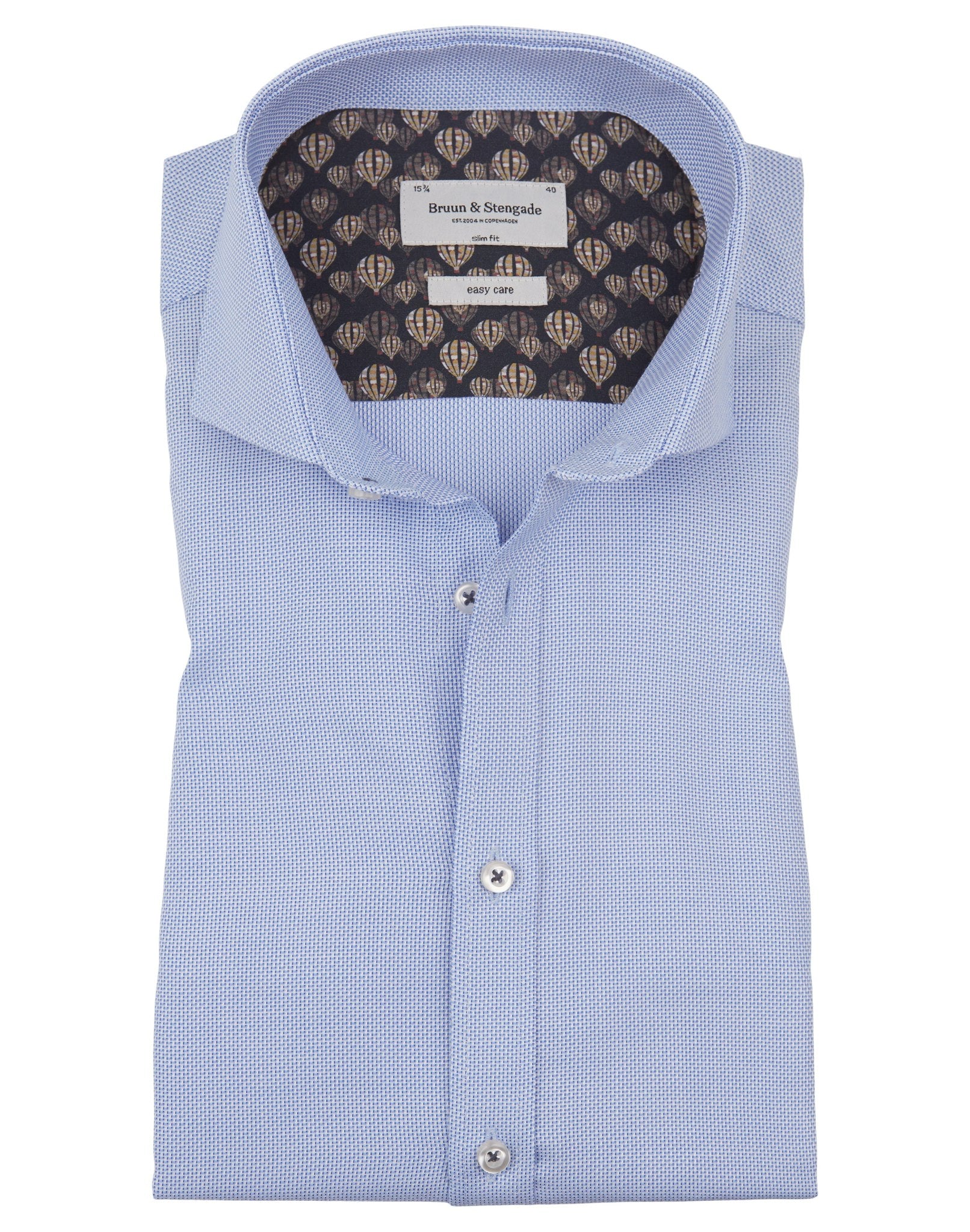 BS Chibs Slim Fit Skjorta - Ljusblå