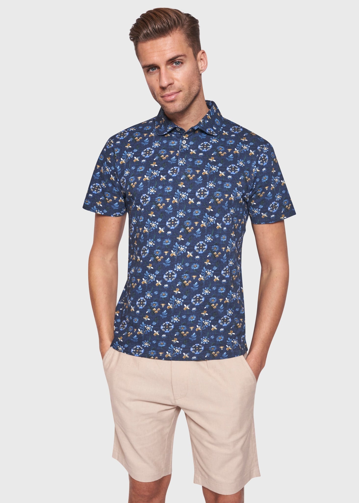 BS Chintu Regular Fit Polo - Mörkblå