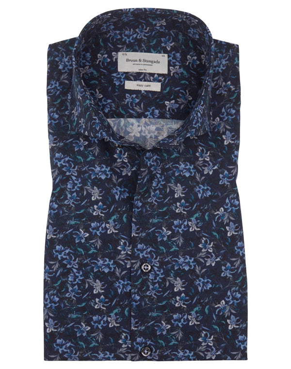 BS Clarence Slim Fit Skjorta - Navy