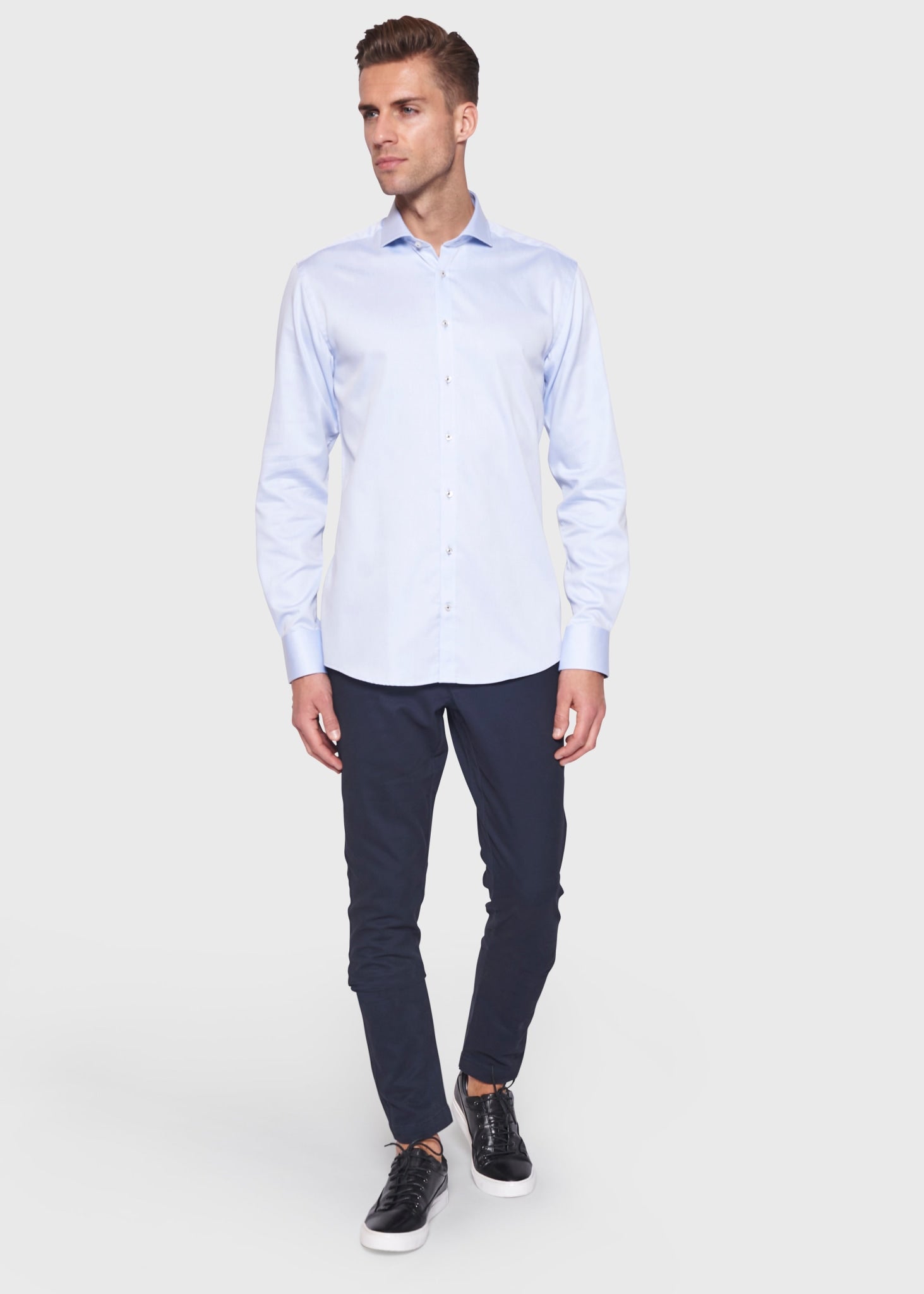BS Danny Slim Fit Skjorta - Ljusblå