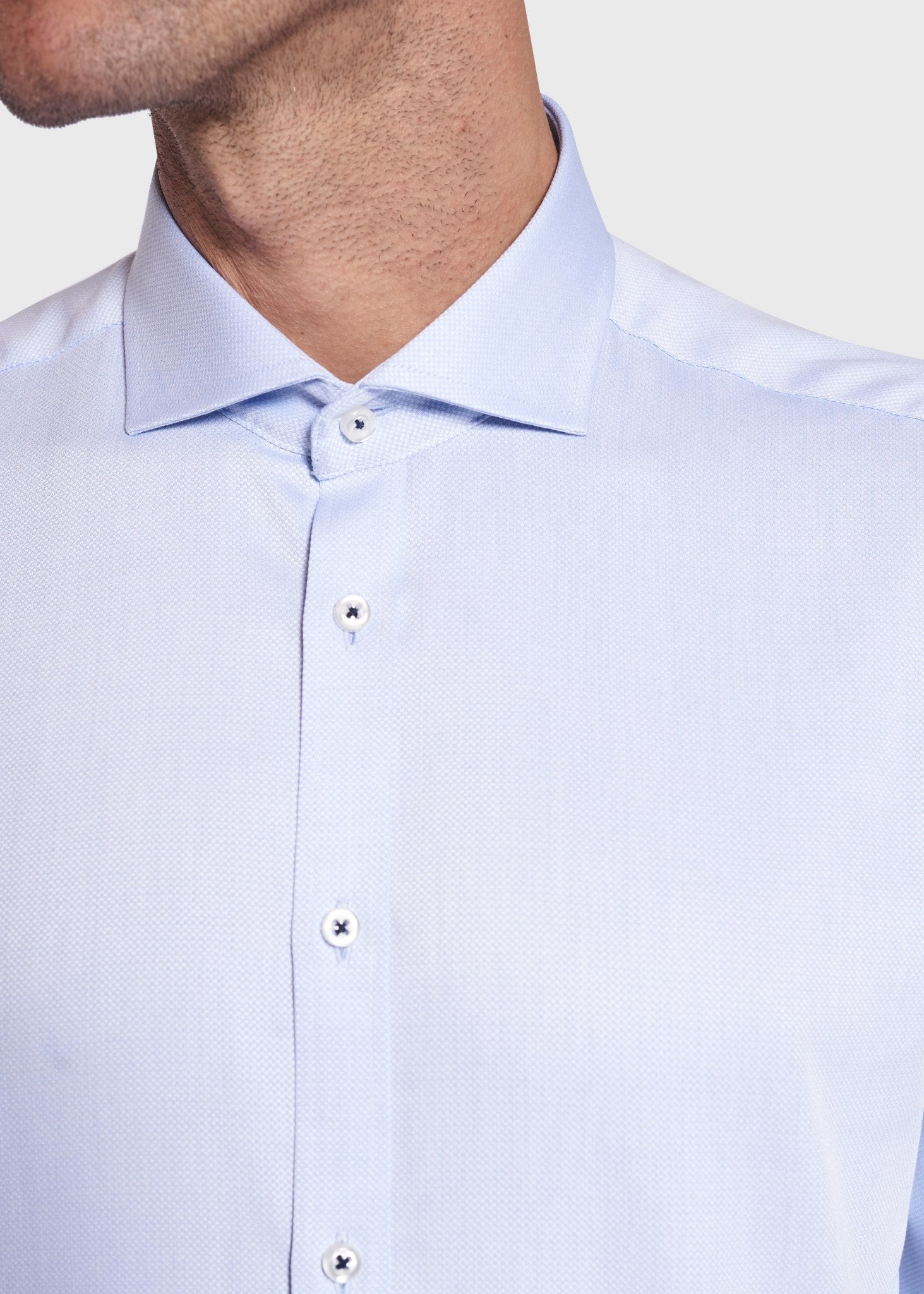 BS Danny Slim Fit Skjorta - Ljusblå