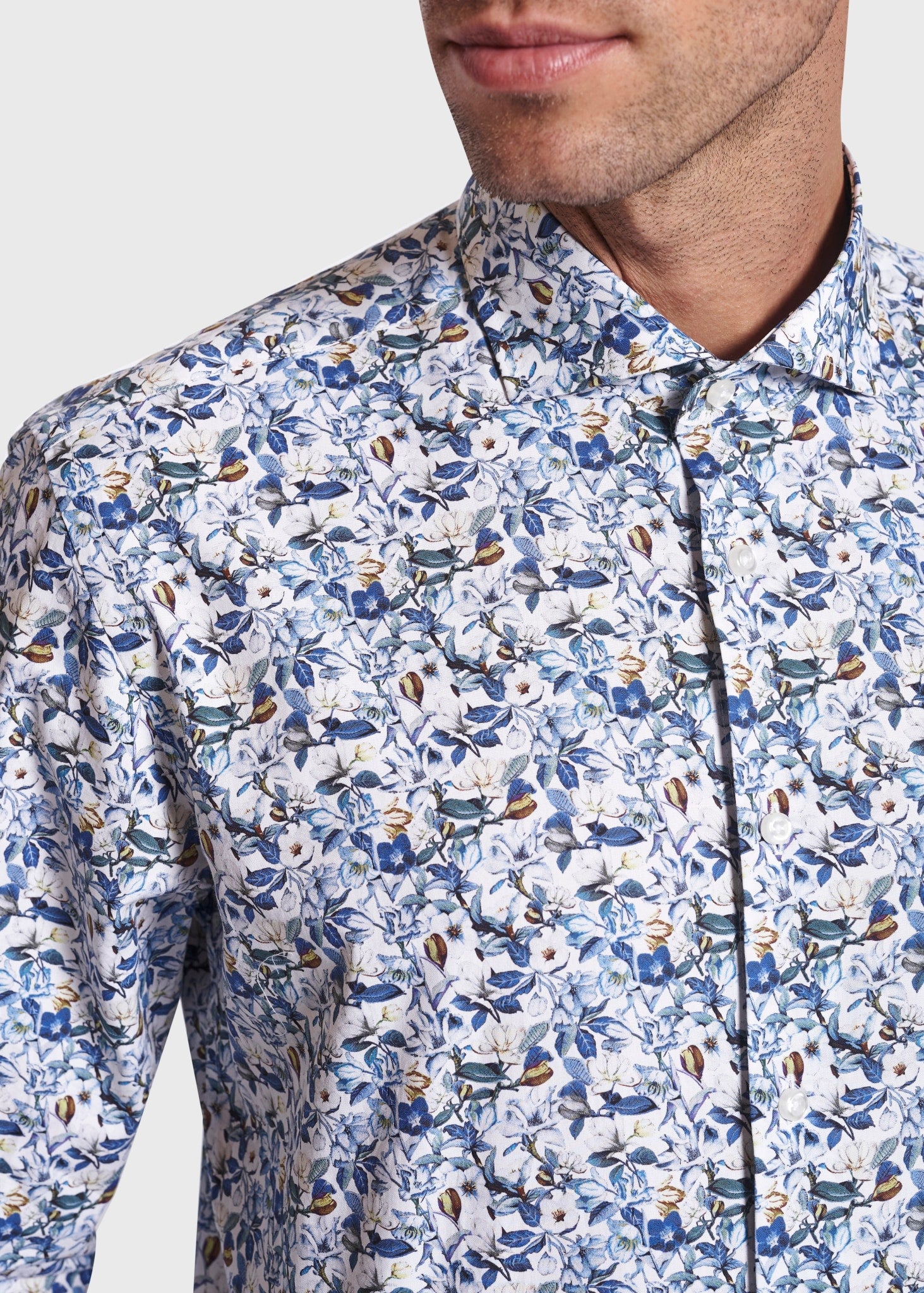 BS Delfino Slim Fit Skjorta - White