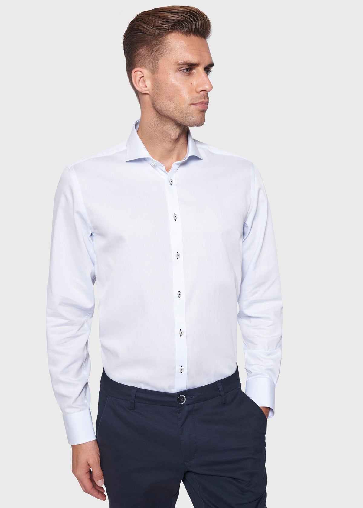 BS Djemba Modern Fit Skjorta Ljusblå - Light Blue