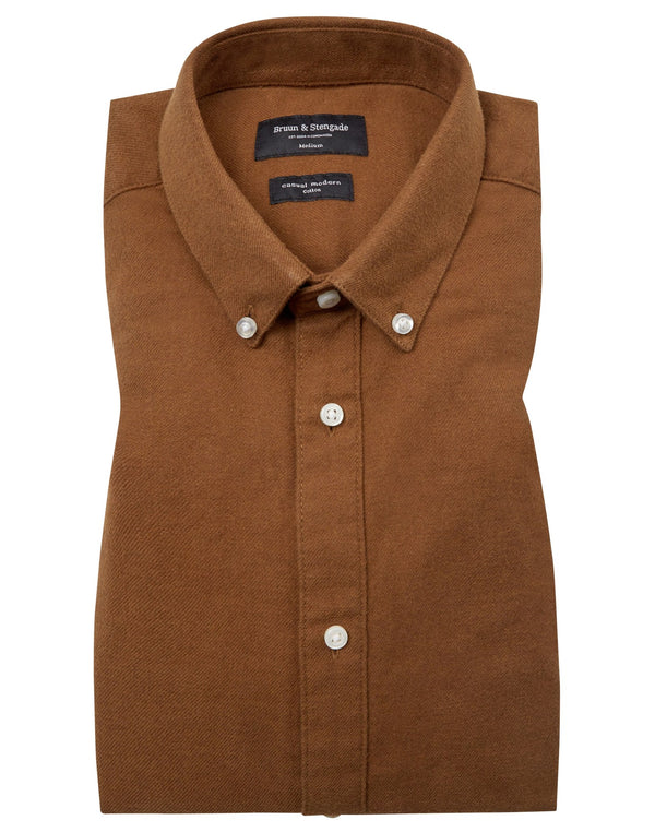 BS Ebruma Casual Modern Fit Skjorta - Ochre