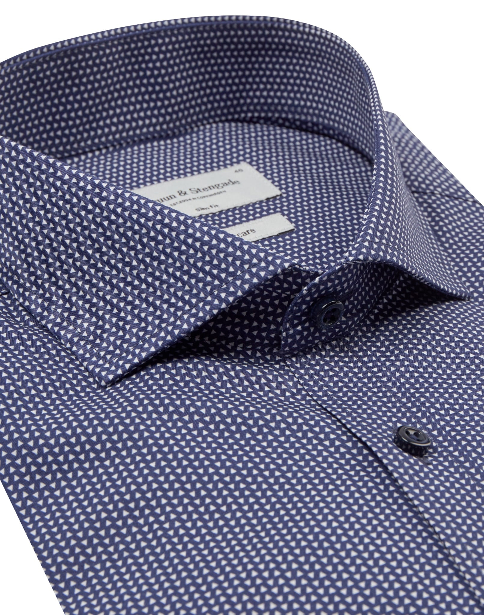 BS Edison Slim Fit Skjorta - Marinblå