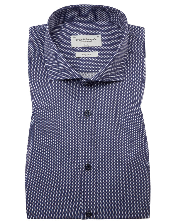 BS Edison Slim Fit Skjorta - Navy