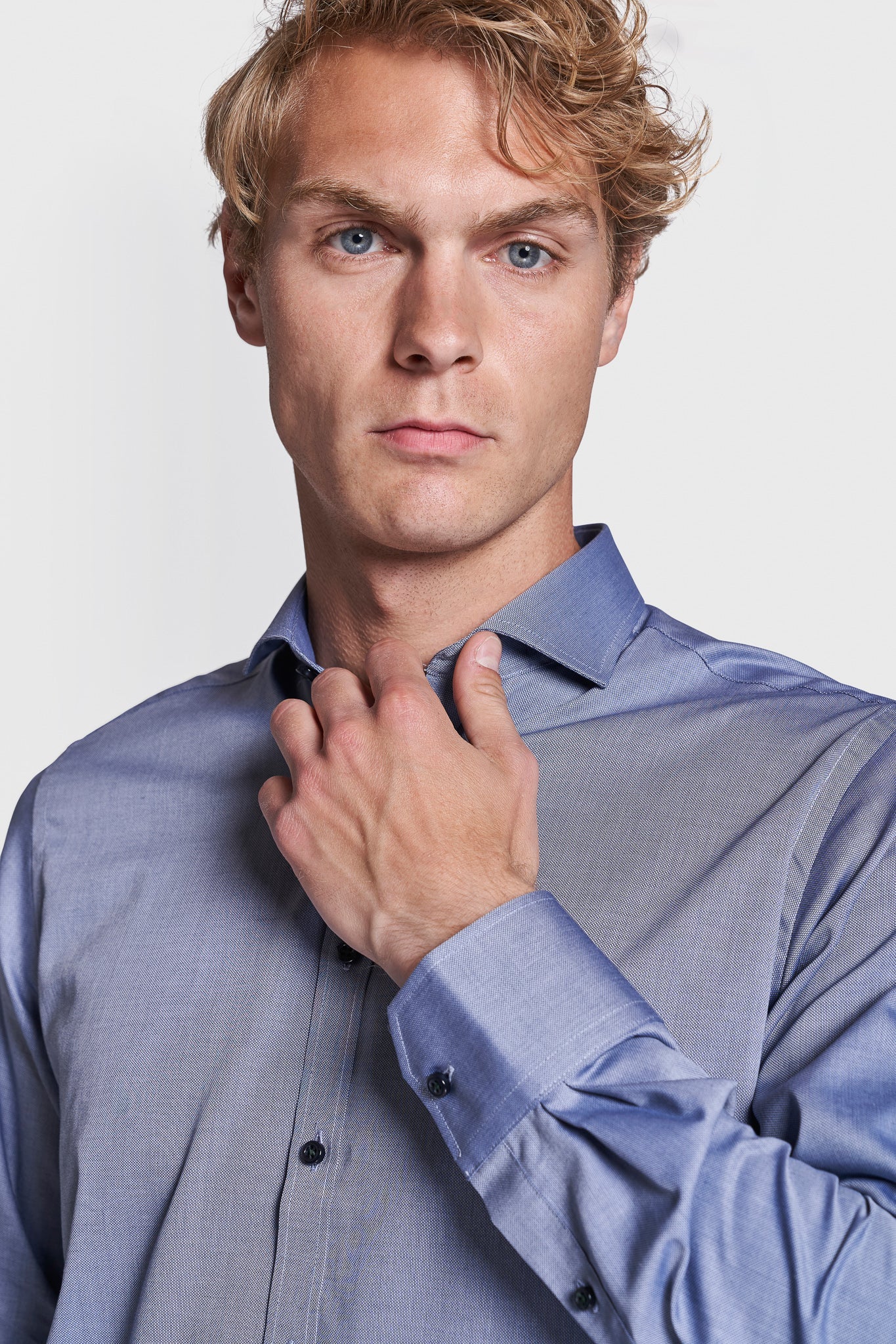 BS Felix Modern Fit Skjorta - Blå