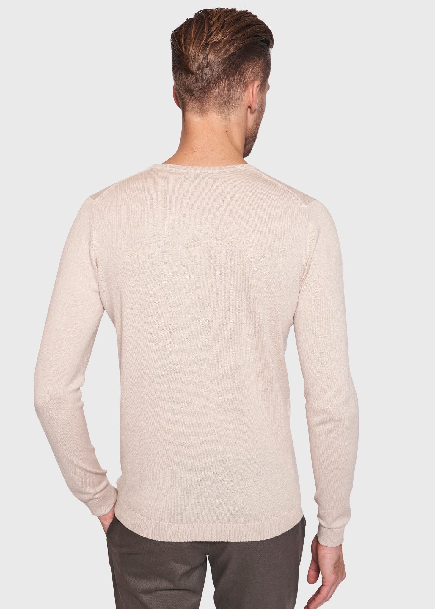 BS Gunnar Regular Fit Stickad Tröja - Sand