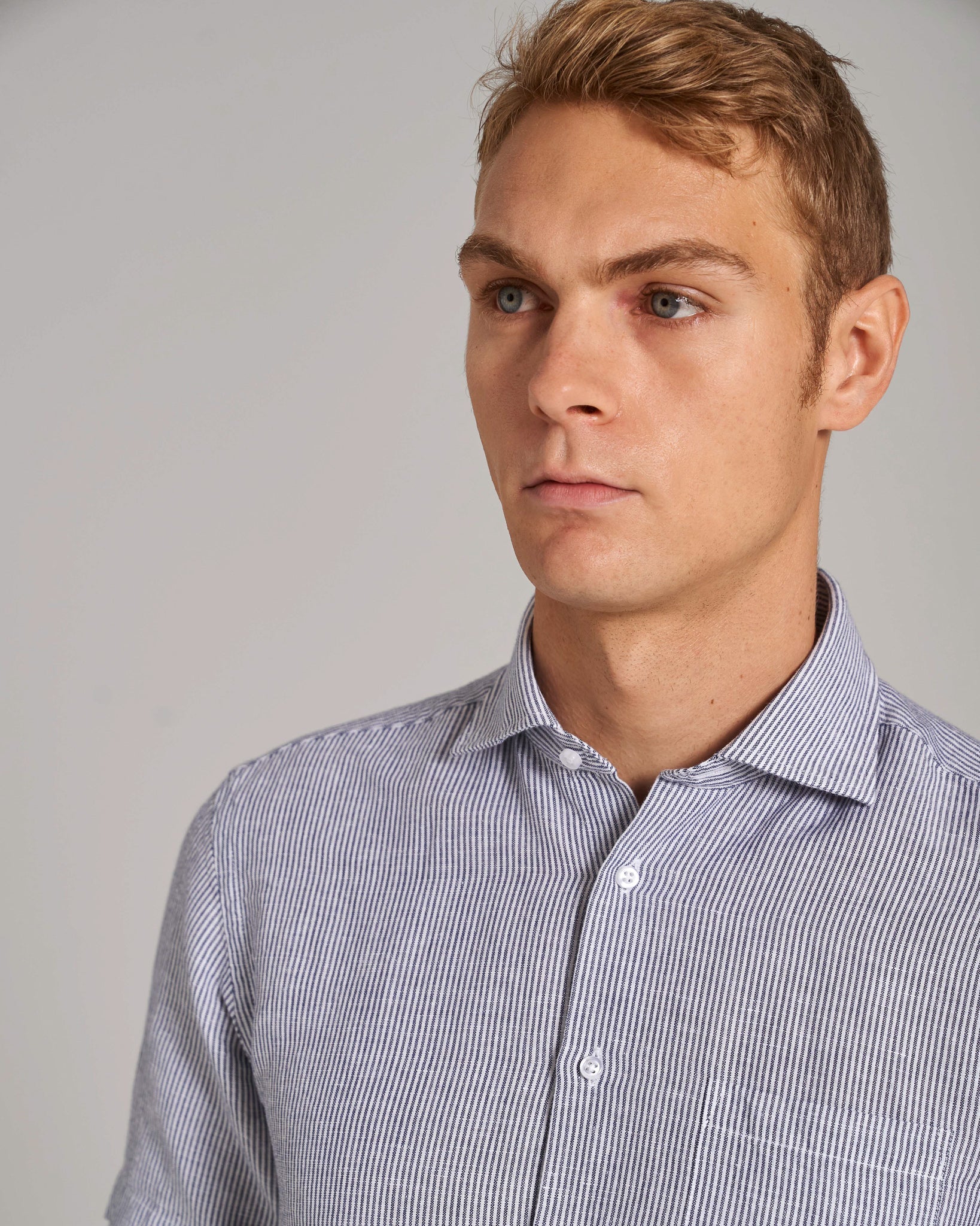 BS Lewis Casual Modern Fit Skjorta - Blå/Vit