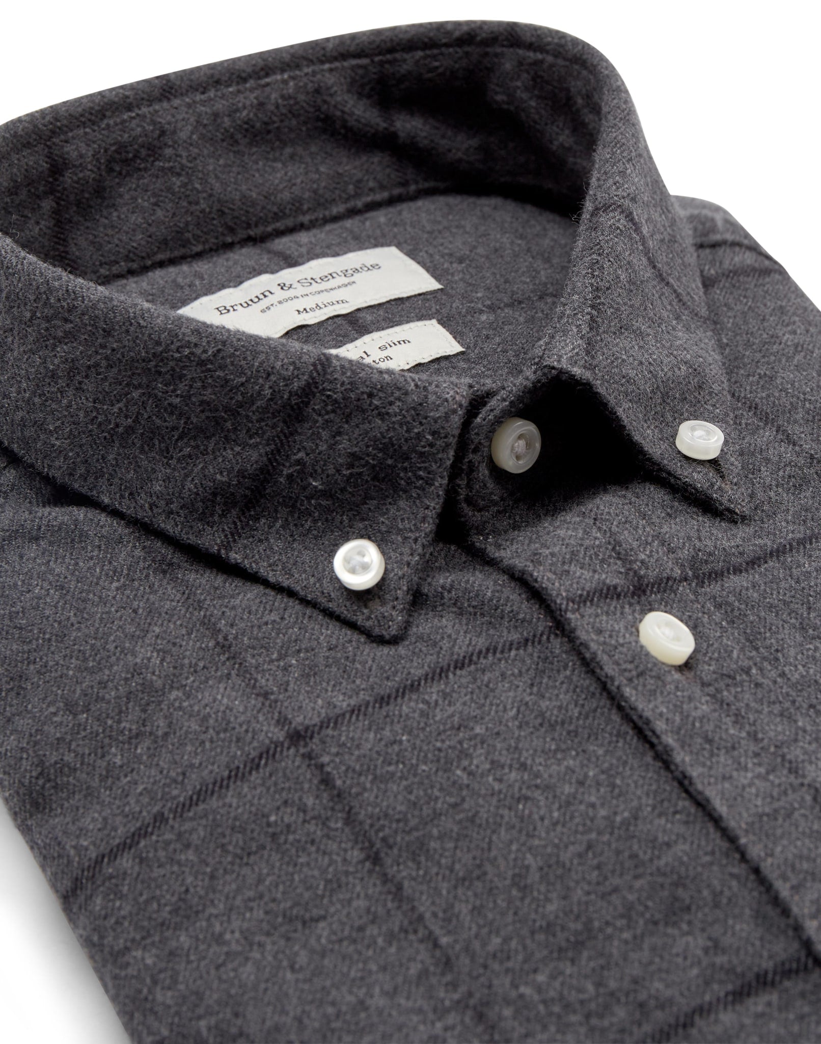 BS Hamza Casual Slim Fit Skjorta - Mörkgrå