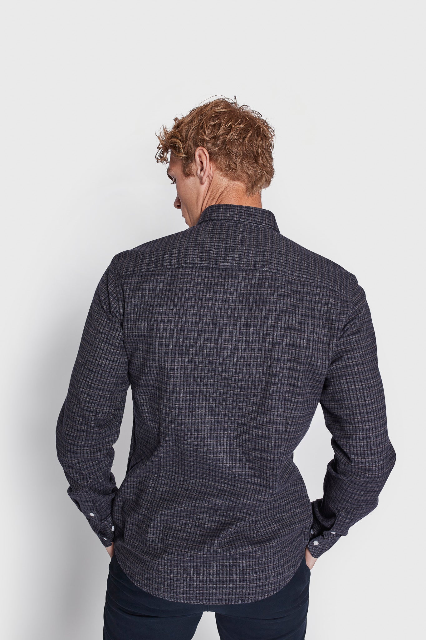 BS Sanneh Casual Modern Fit Skjorta - Thunder
