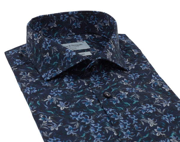 BS Hvam Super Slim Fit Skjorta - Navy