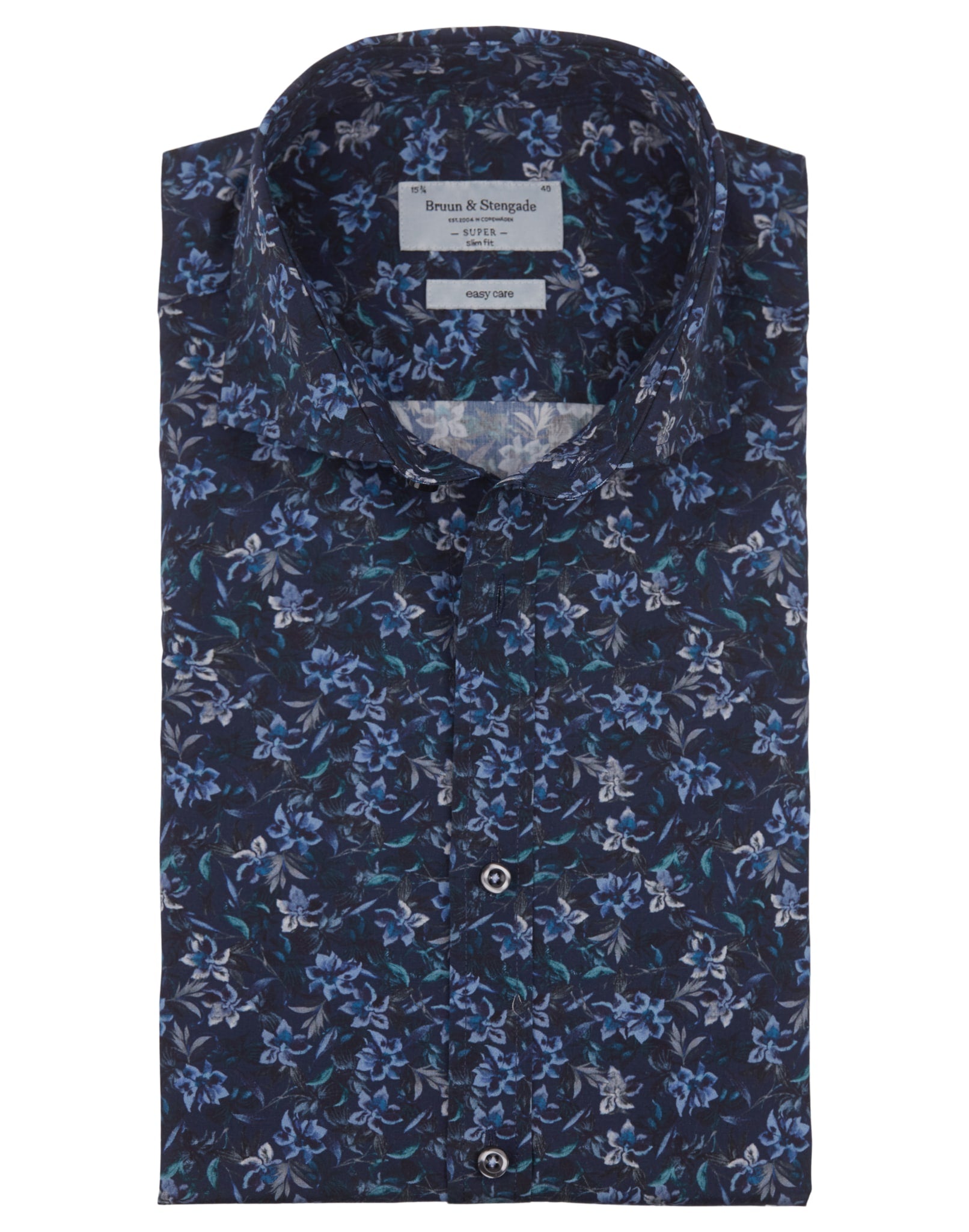 BS Hvam Super Slim Fit Skjorta - Navy