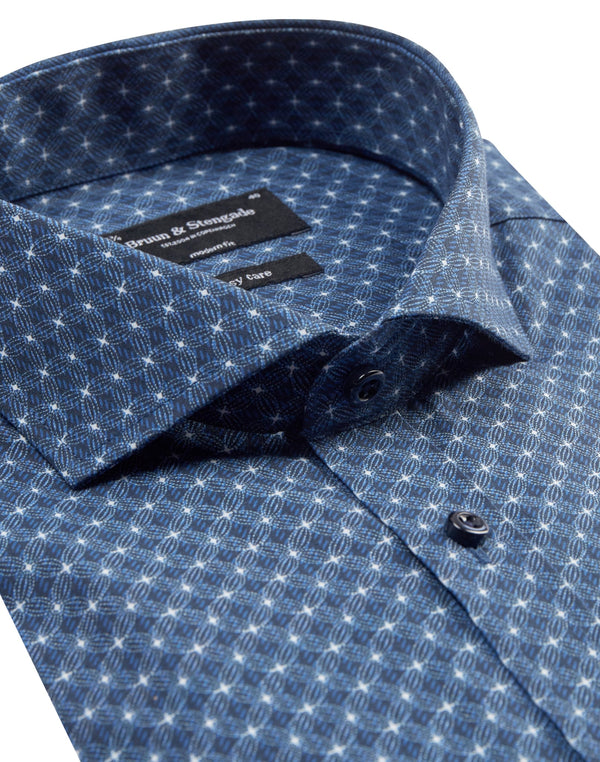 BS Jamie Modern Fit Skjorta - Dark Blue