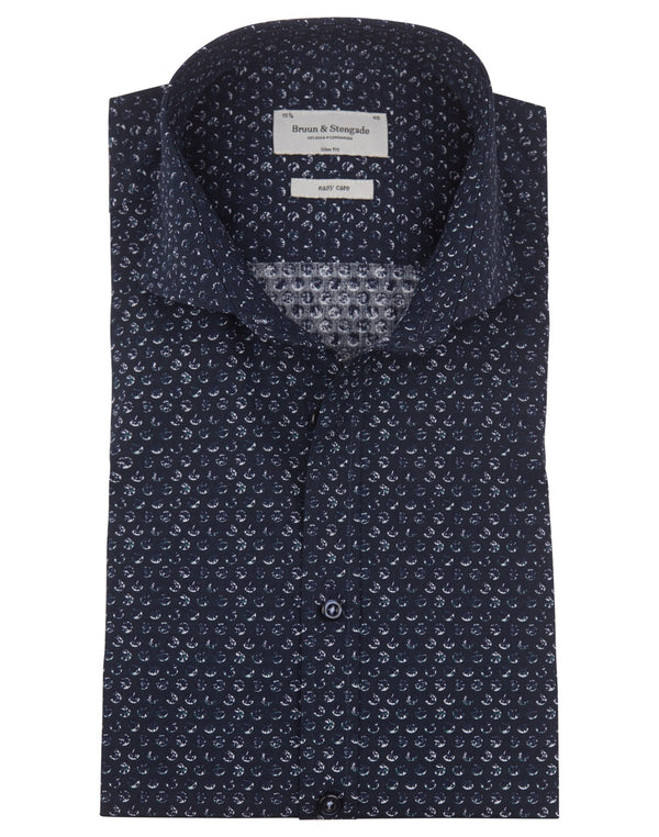 BS Jax Slim Fit Skjorta - Navy