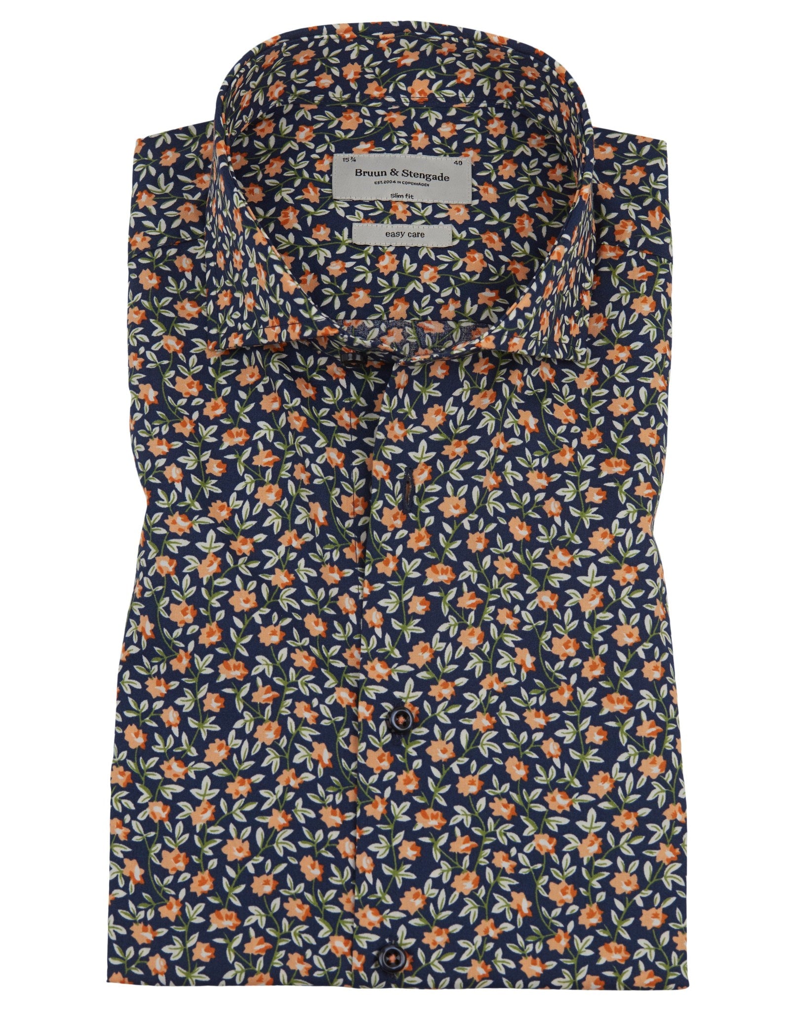 BS Jesse Slim Fit Skjorta - Dark Blue