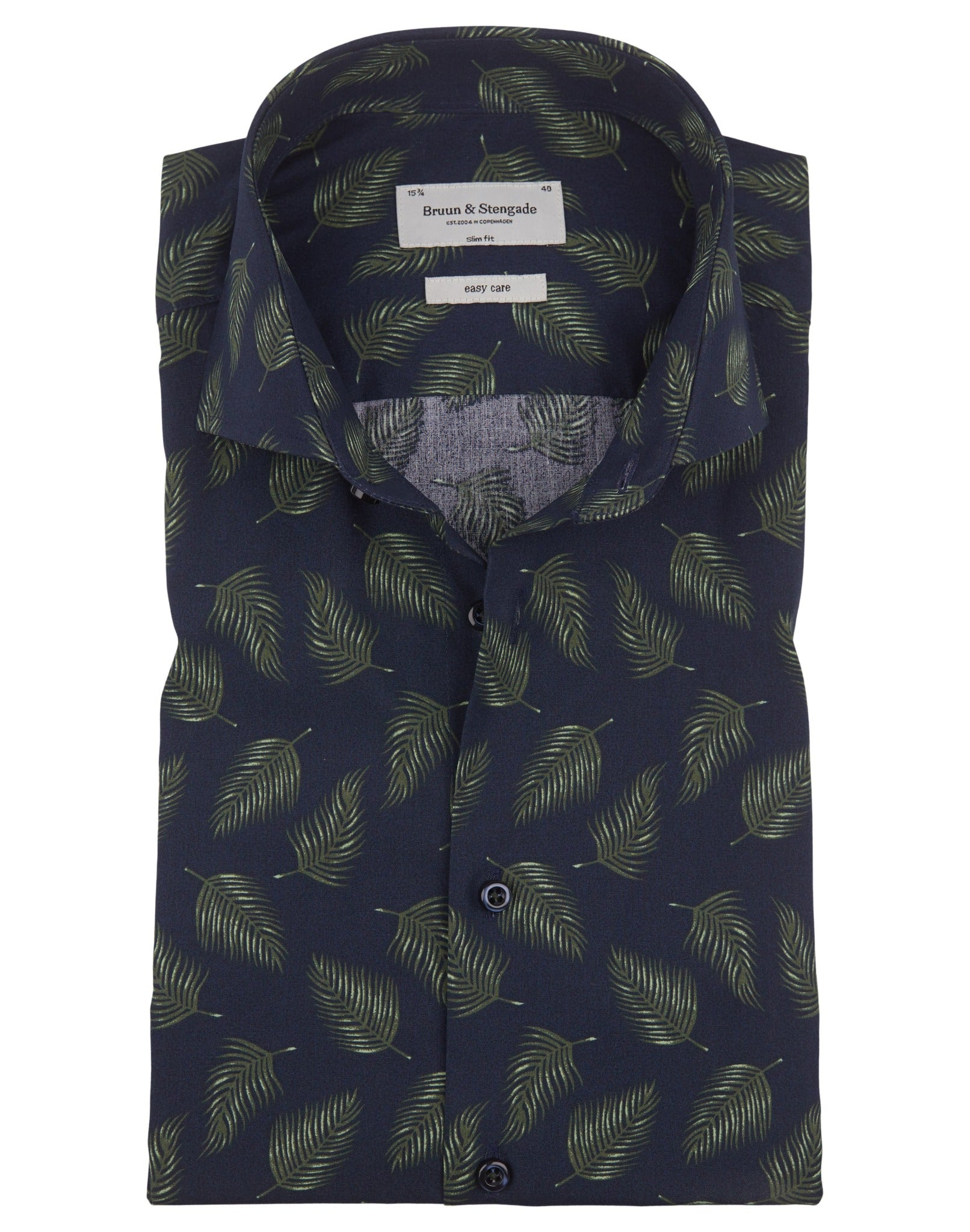 BS Jimmy Slim Fit Skjorta - Marinblå