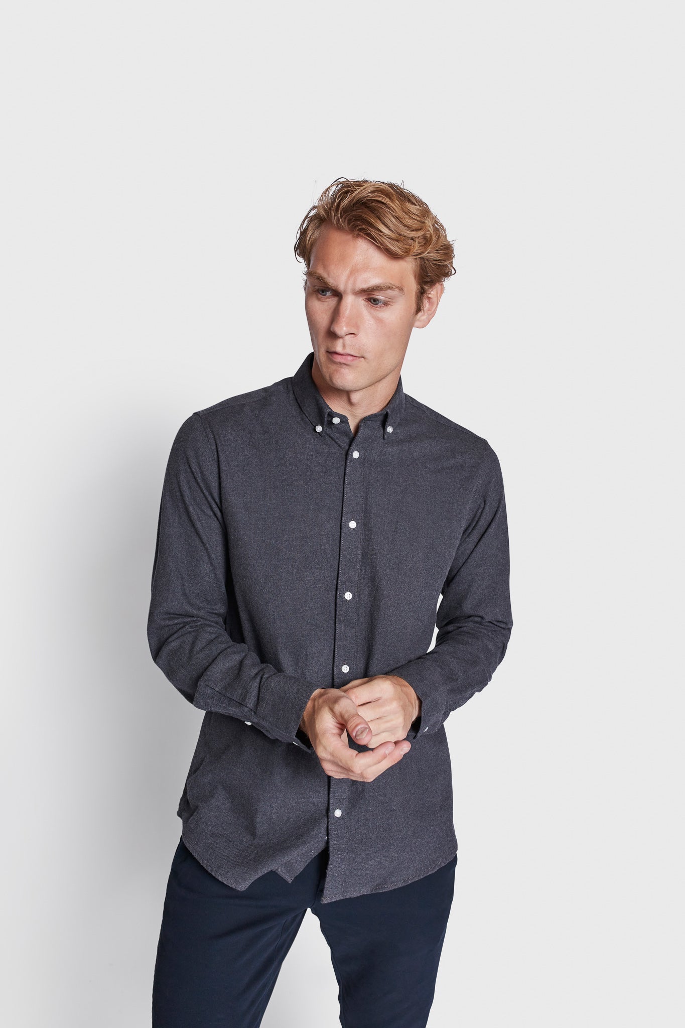 BS Ebruma Casual Modern Fit Skjorta - Dark Grey