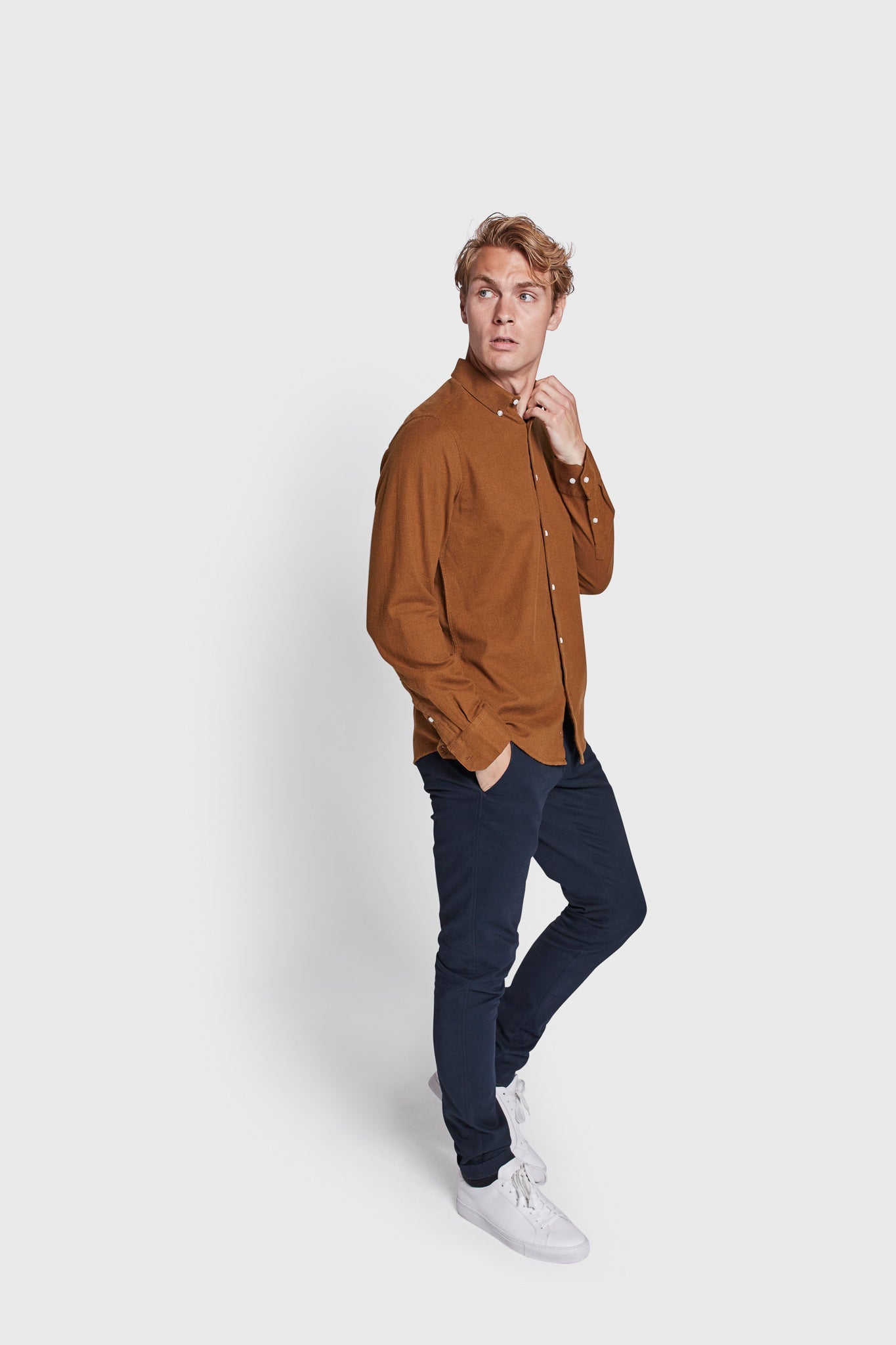 BS Ebruma Casual Modern Fit Skjorta - Ockra