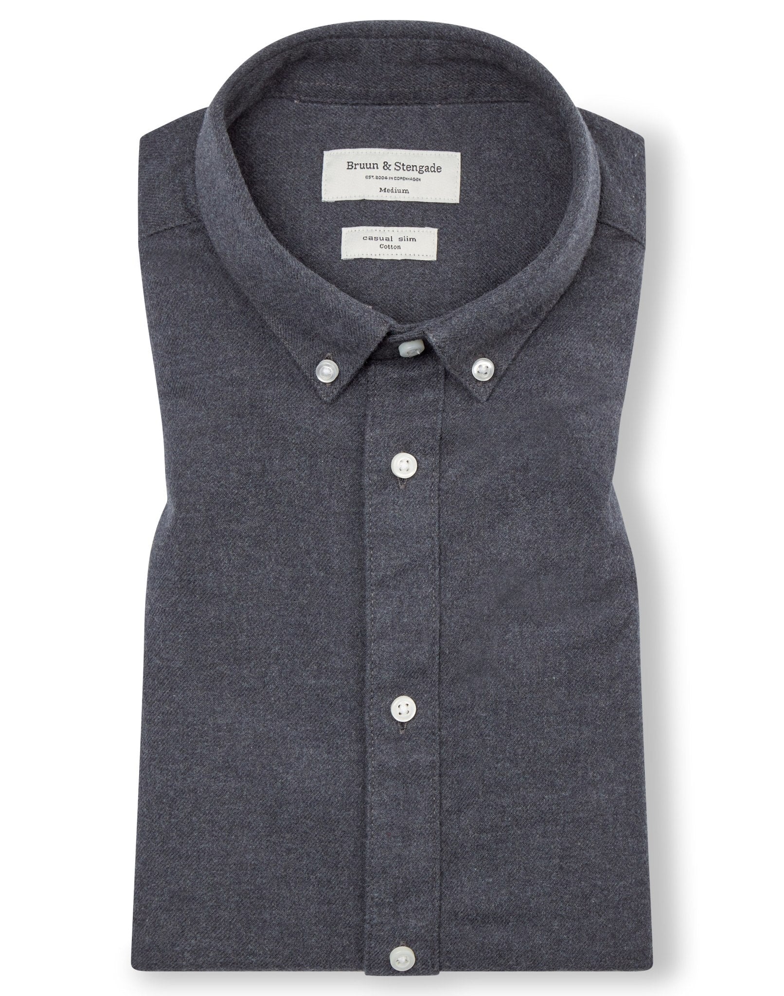 BS Jobe Casual Slim Fit Skjorta - Dark Grey
