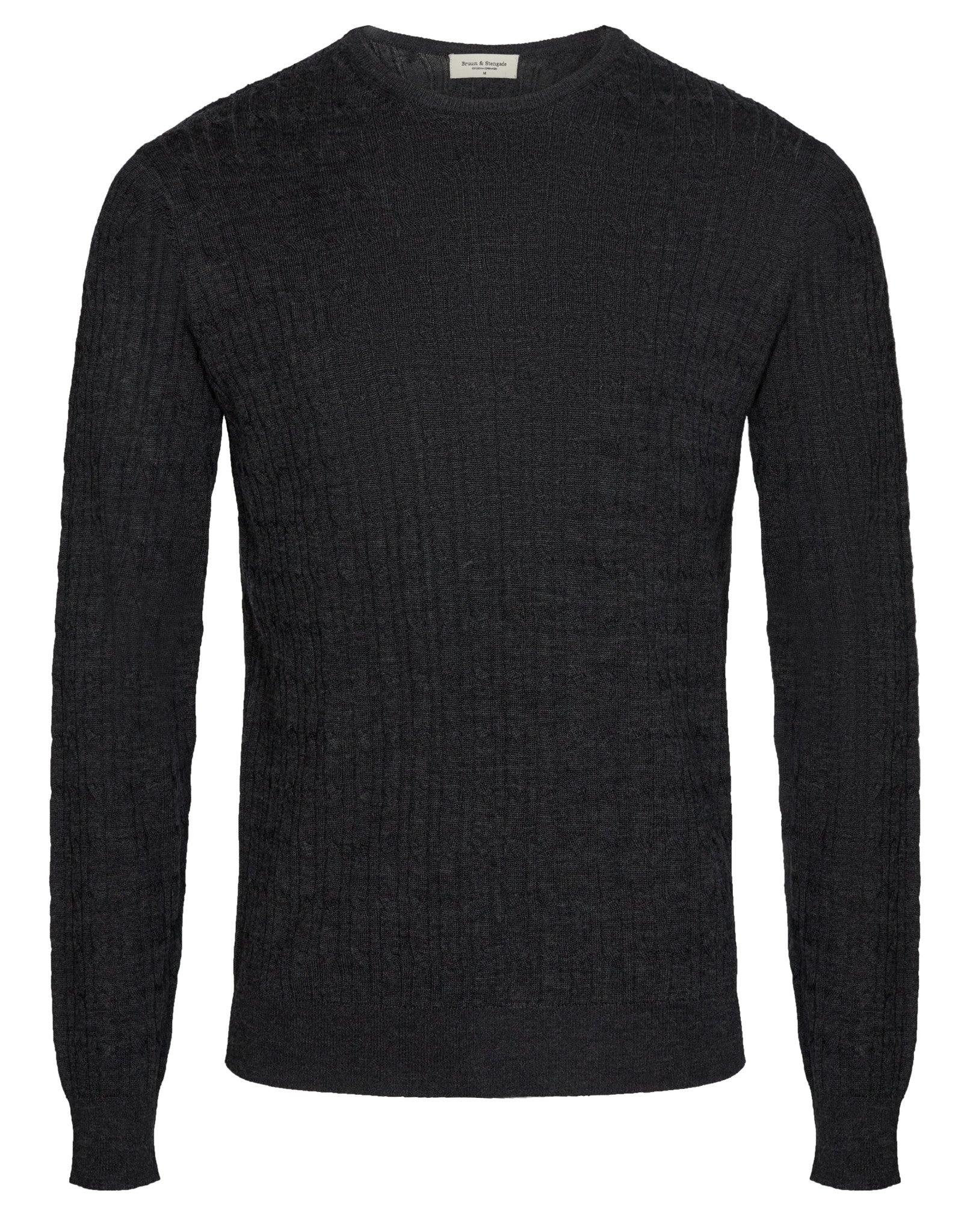 BS Kyrgios Regular Fit Stickad Tröja - Charcoal
