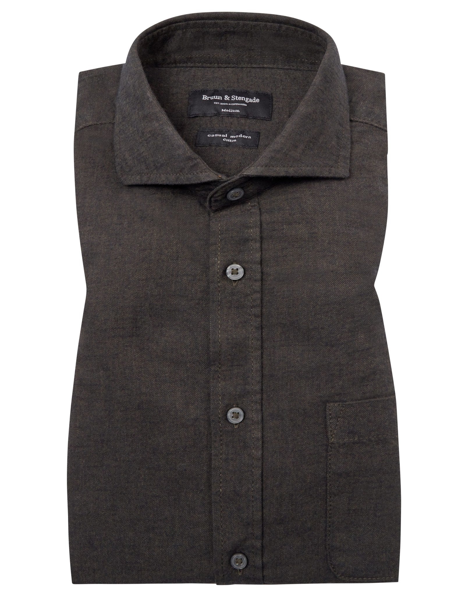 BS Lamin Casual Modern Fit Skjorta - Grön