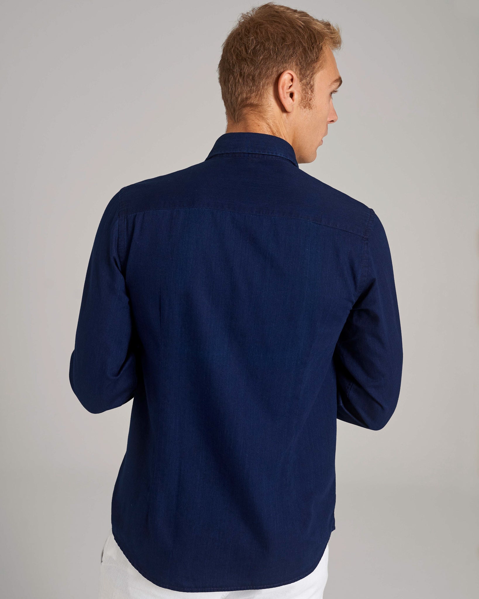 BS Lando Casual Modern Fit Skjorta - Mörk indigo